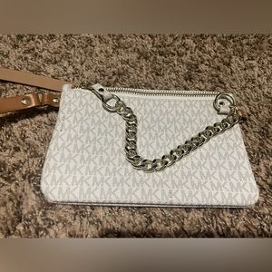 Michael Kors Belt bag, size XL, White and Tan
